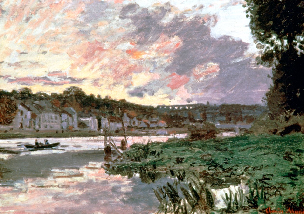 Sekwana w Bougival, c1870 autorstwa Claude Monet