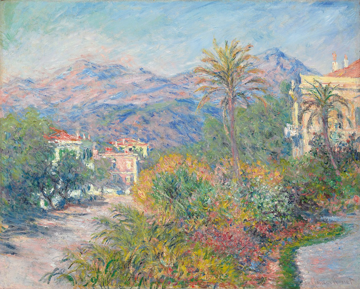 Droga rzymska w Bordighera; Droga rzymska w Bordighera, 1884 autorstwa Claude Monet