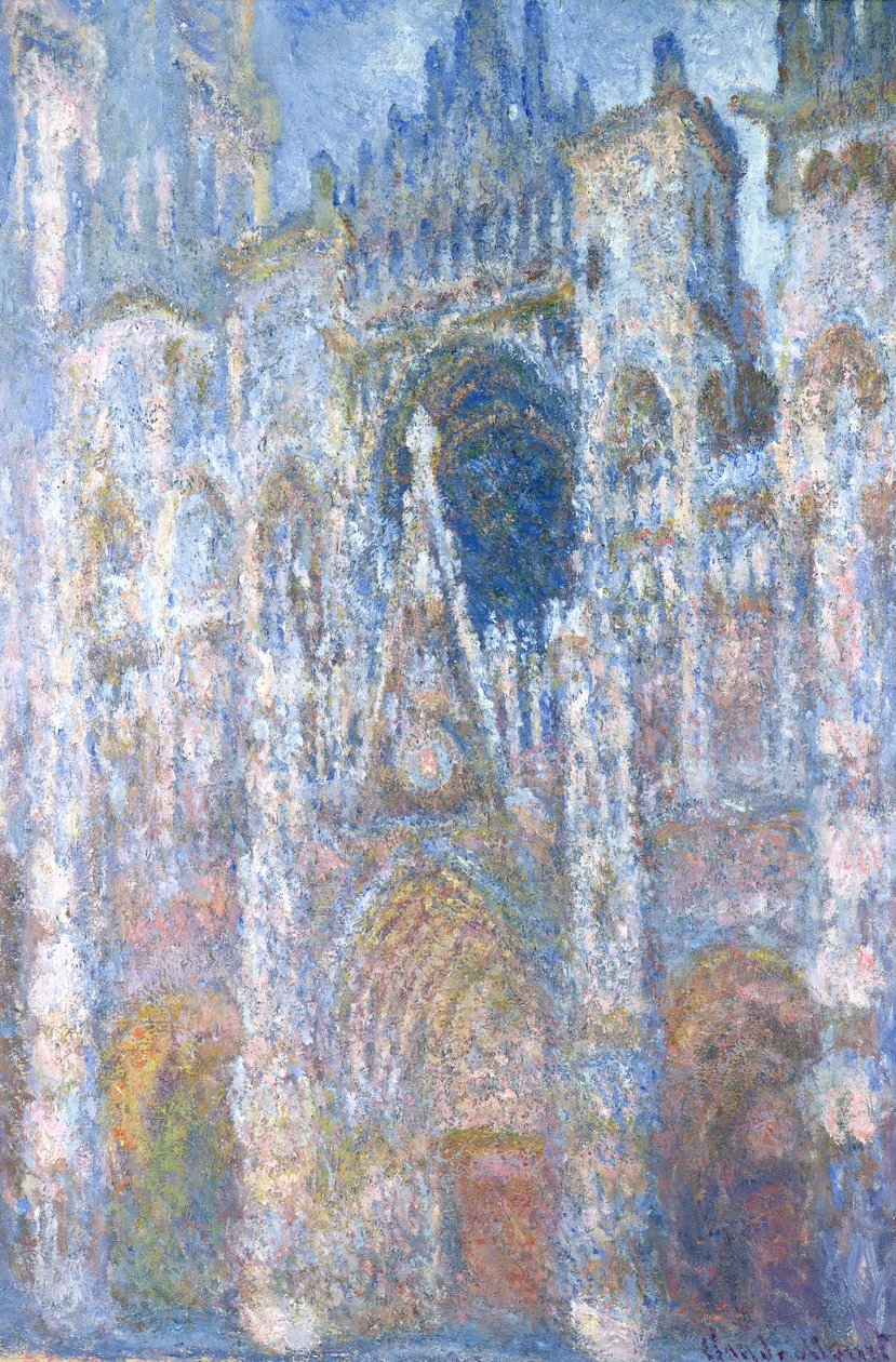 Katedra w Rouen, Blue Harmony, poranne słońce, 1894 autorstwa Claude Monet