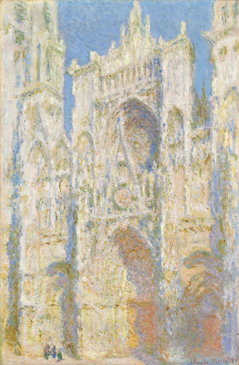 Katedra w Rouen, fasada zachodnia, światło słoneczne, 1894. autorstwa Claude Monet
