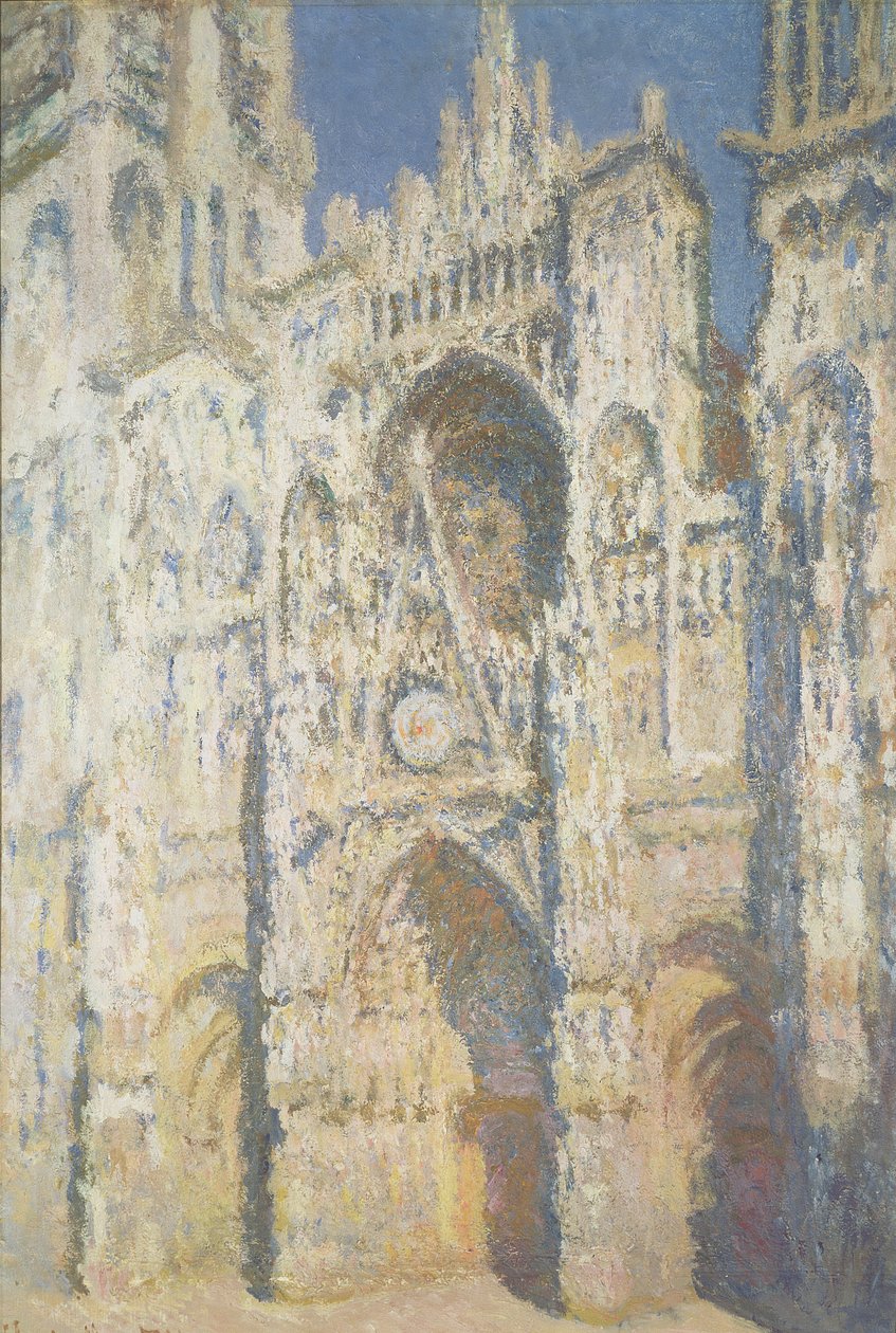 Katedra w Rouen w pełnym słońcu: harmonia w błękicie i złocie, 1894 autorstwa Claude Monet