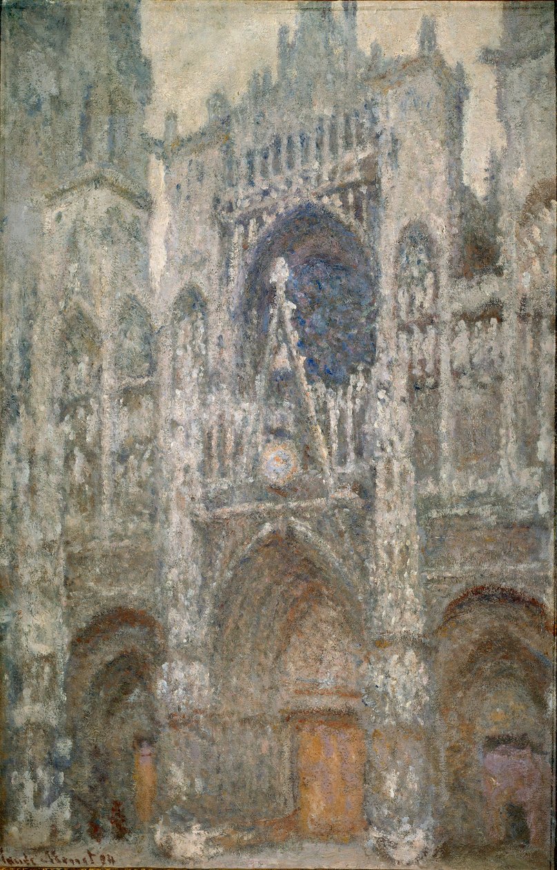 Katedra w Rouen, portal, szary czas, szara harmonia autorstwa Claude Monet