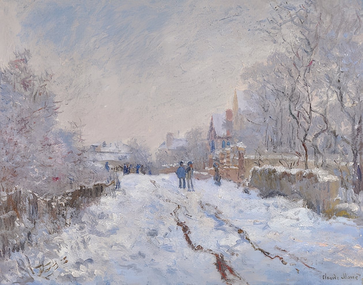 Śnieg w Argenteuil. 1875 autorstwa Claude Monet
