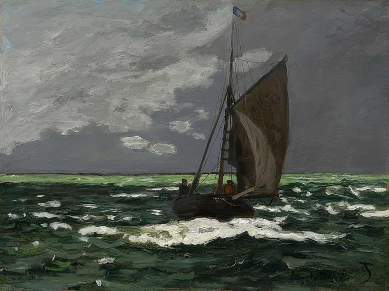 Pejzaż morski, Sztorm. 1866 autorstwa Claude Monet