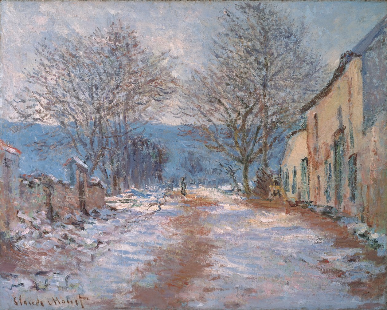 Śnieg w Limetz; Effet de neige a Limetz, 1886 autorstwa Claude Monet