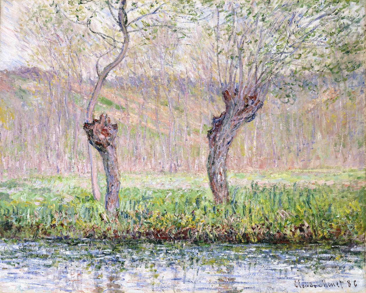 Wiosna, Wierzby, 1885 autorstwa Claude Monet