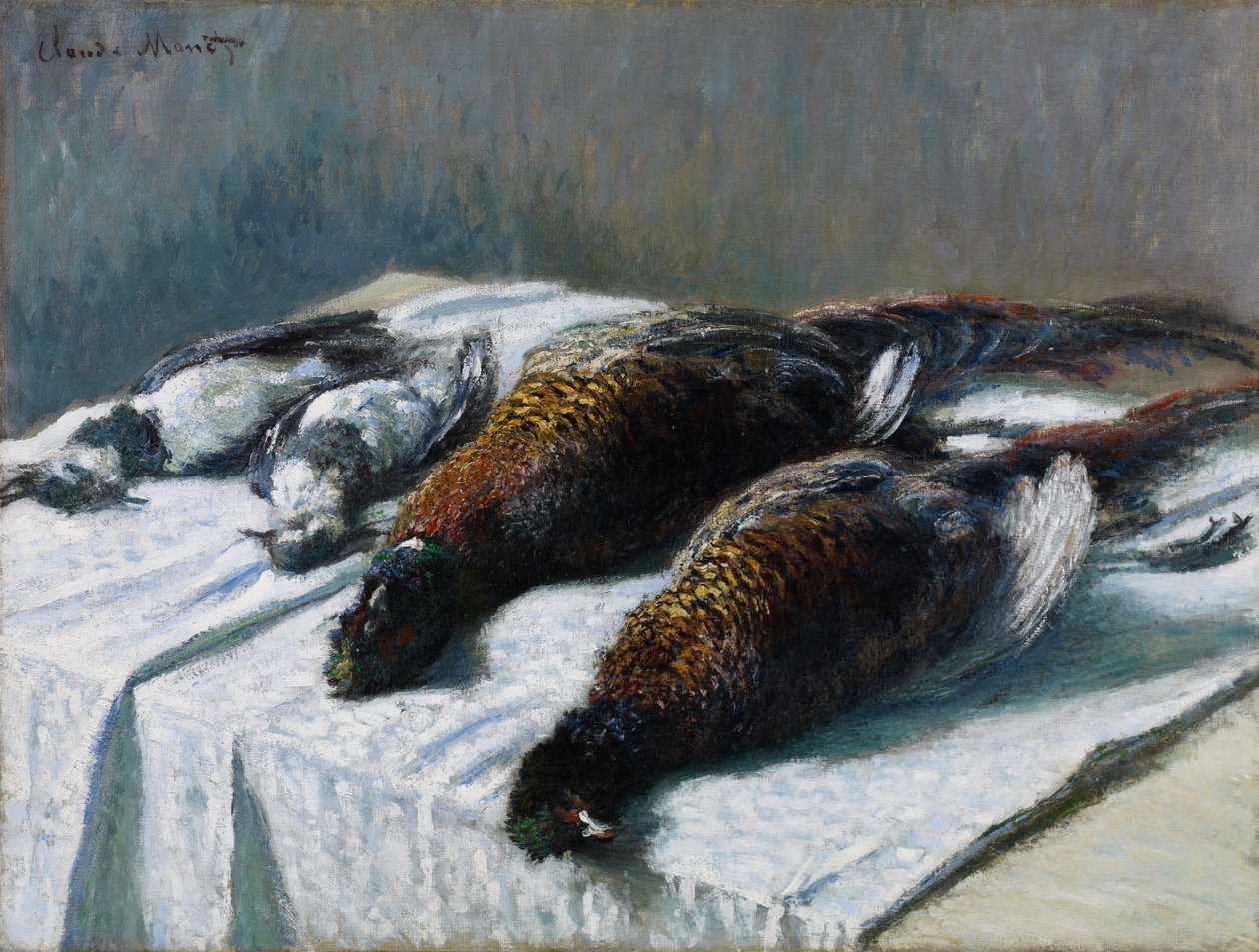 Martwa natura z bażantami i sieweczkami autorstwa Claude Monet