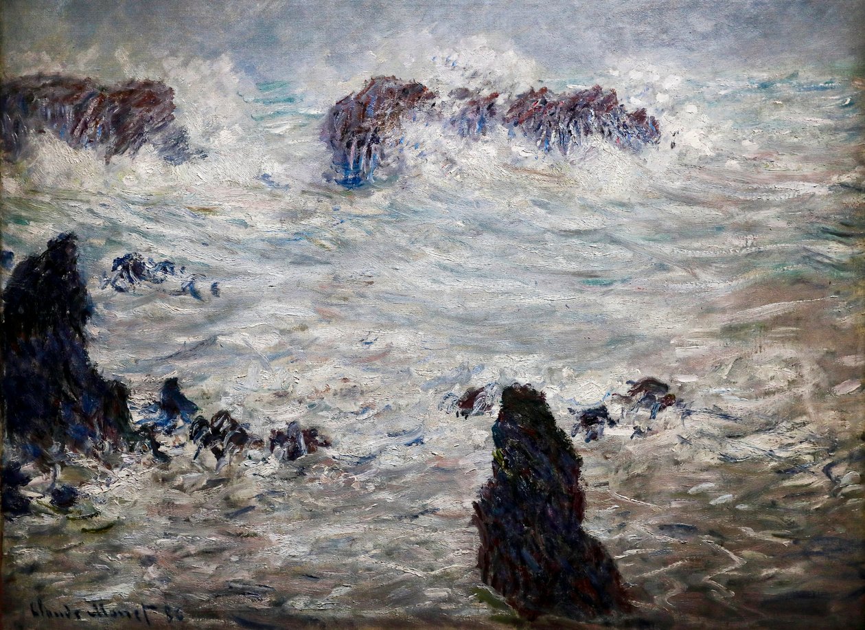 Burza, Wybrzeże Belle-île autorstwa Claude Monet