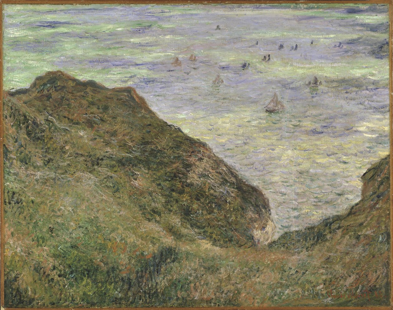 Na klifie w Pourville - Na klifie w Pourville - Monet, Claude (1840-1926) - 1882 - Olej na płótnie - 64x82 - Muzeum Narodowe w Sztokholmie autorstwa Claude Monet