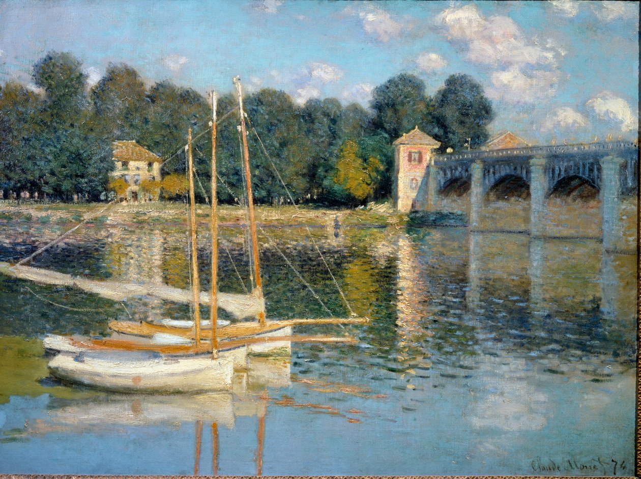 Most Argenteuil (olej na płótnie) autorstwa Claude Monet