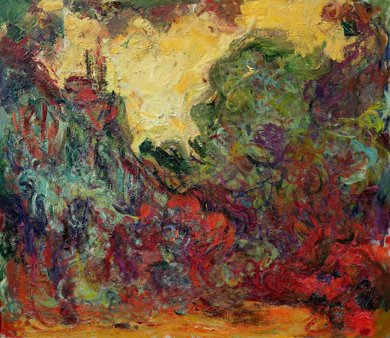 Dom Artysty z Ogrodu Różanego autorstwa Claude Monet