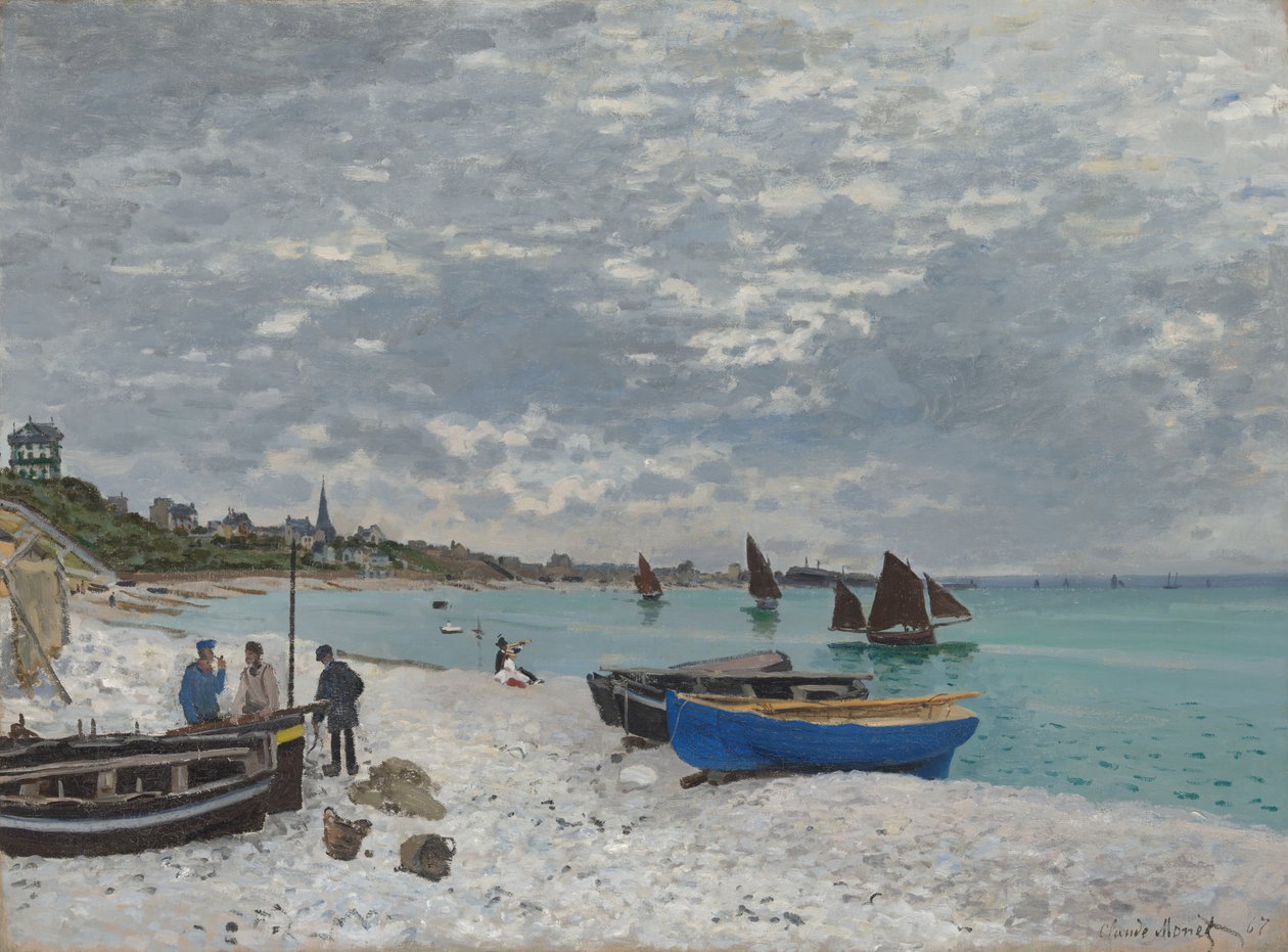 Plaża w Sainte-Adresse, 1867. autorstwa Claude Monet