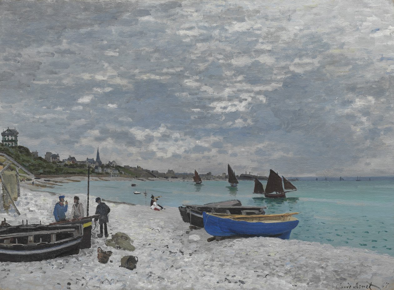 Plaża w Sainte-Adresse, 1867 autorstwa Claude Monet