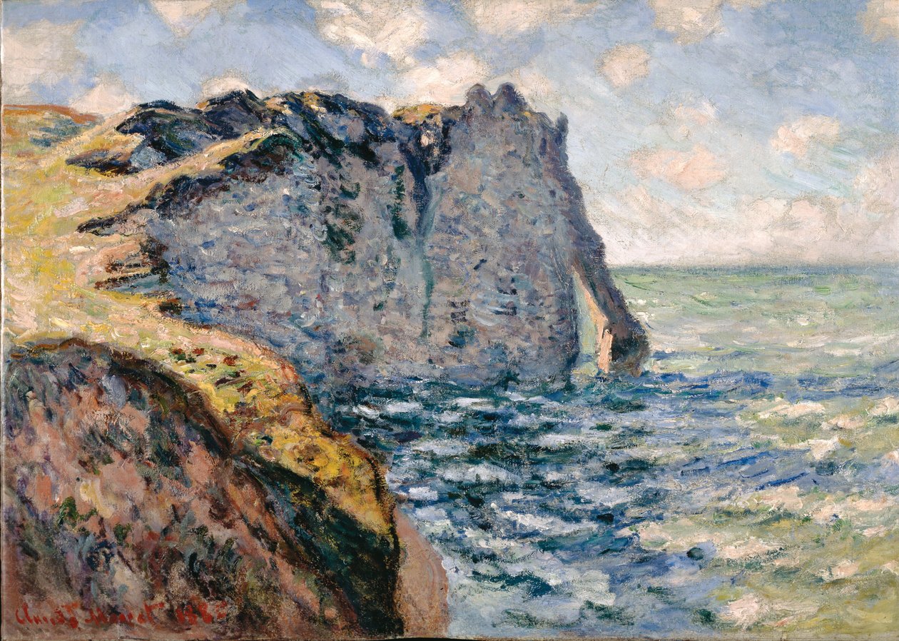 Klif Aval, Étretat autorstwa Claude Monet