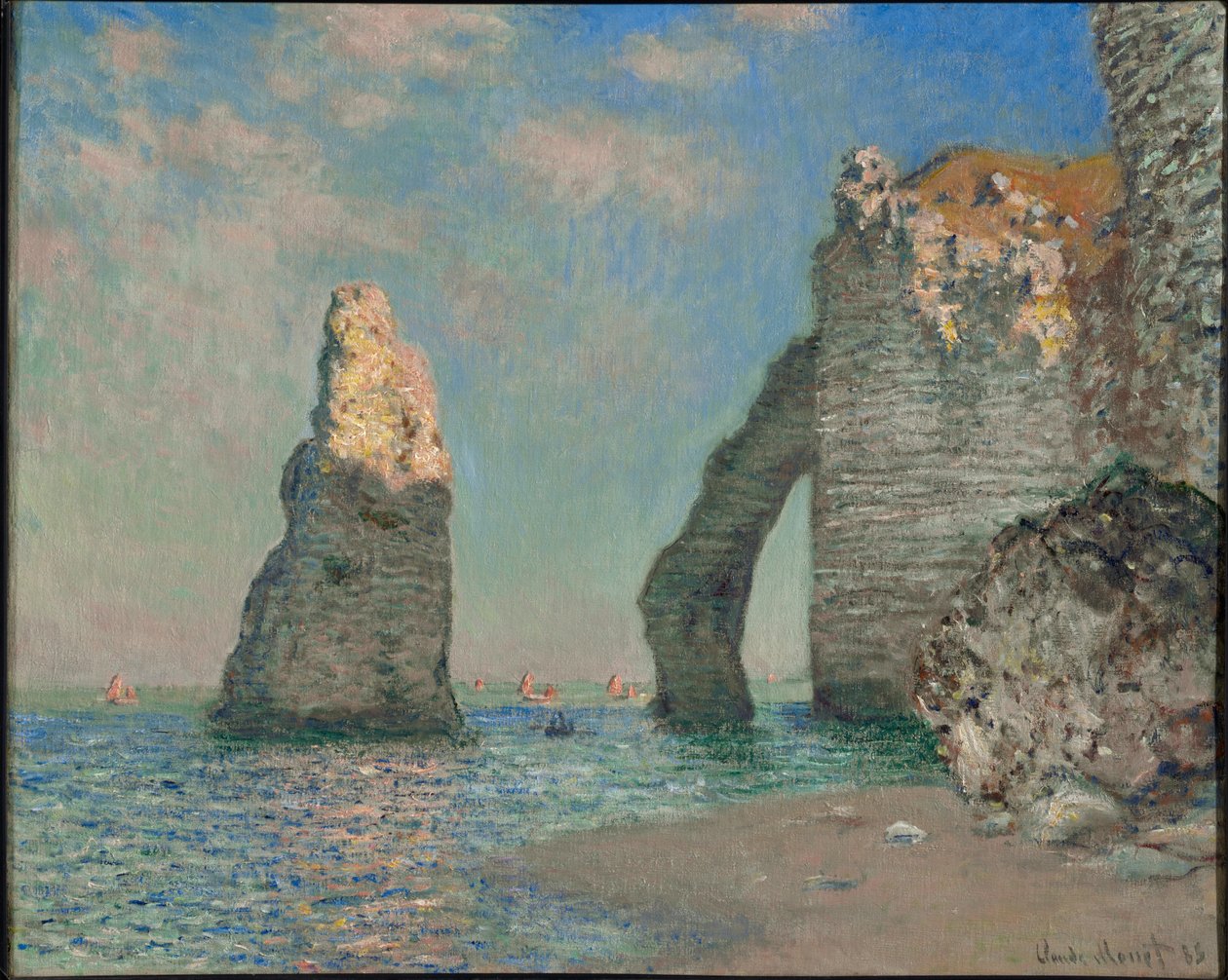 Klify w Etretat autorstwa Claude Monet