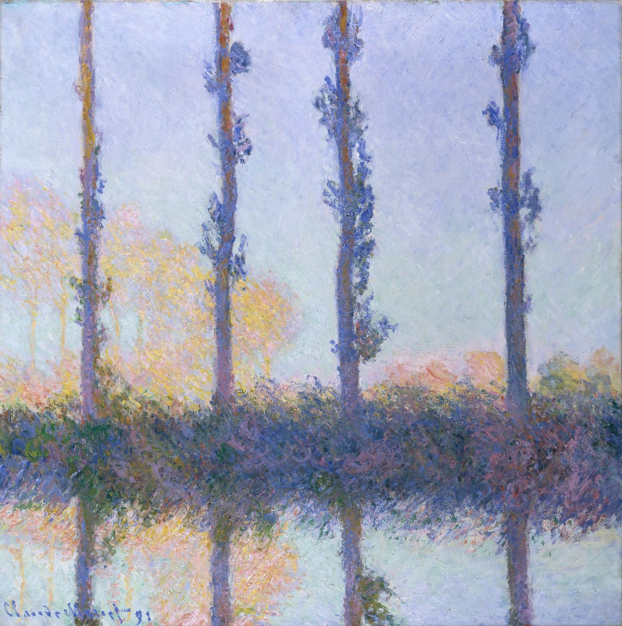 Cztery Drzewa, 1891 autorstwa Claude Monet
