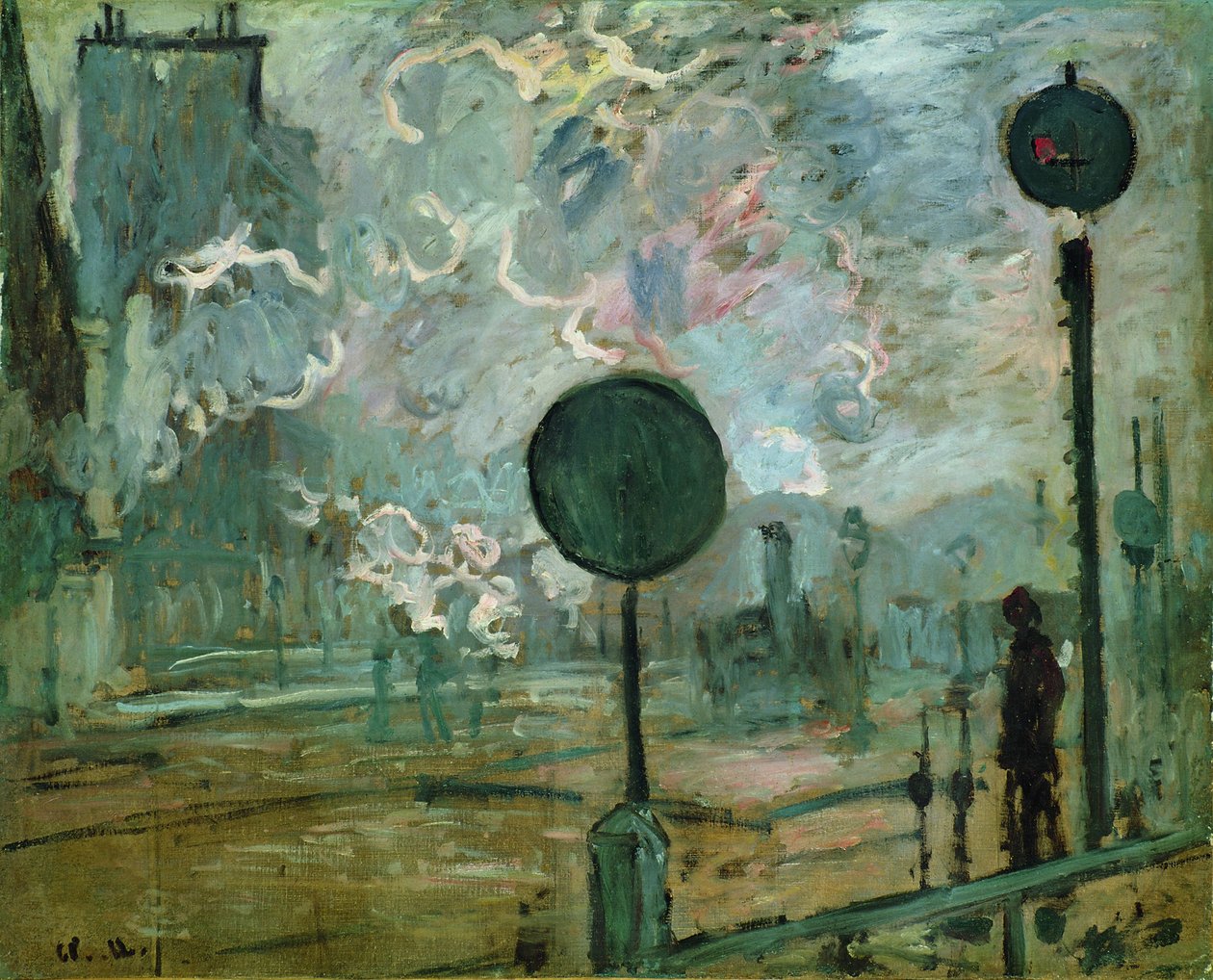 Gare Saint Lazare Le Signal autorstwa Claude Monet