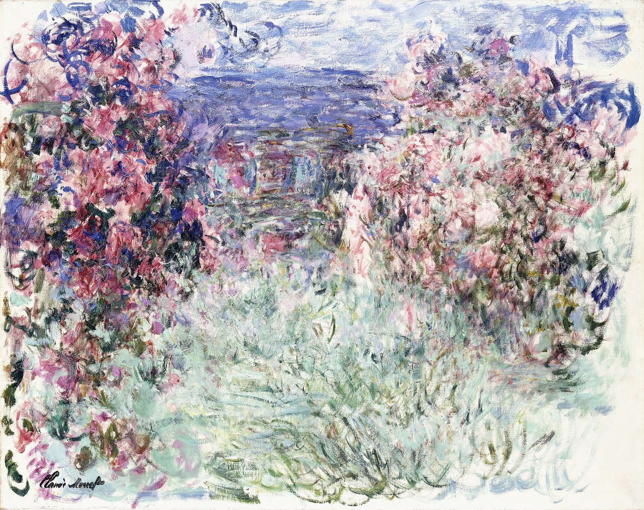 Dom wśród róż, 1925 autorstwa Claude Monet