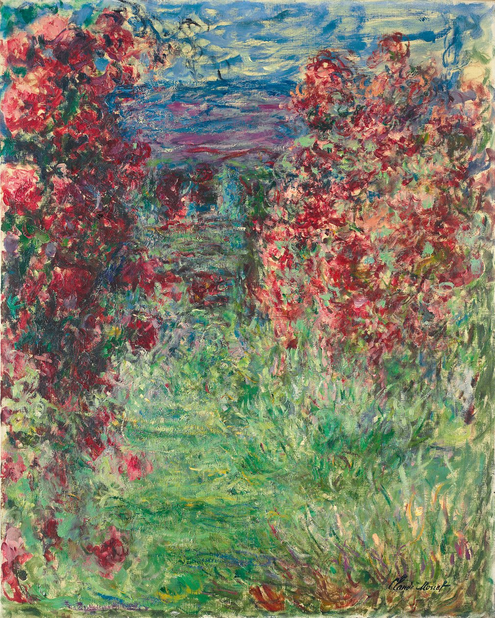 Dom w Giverny pod różami; Dom w Różach, 1925 autorstwa Claude Monet