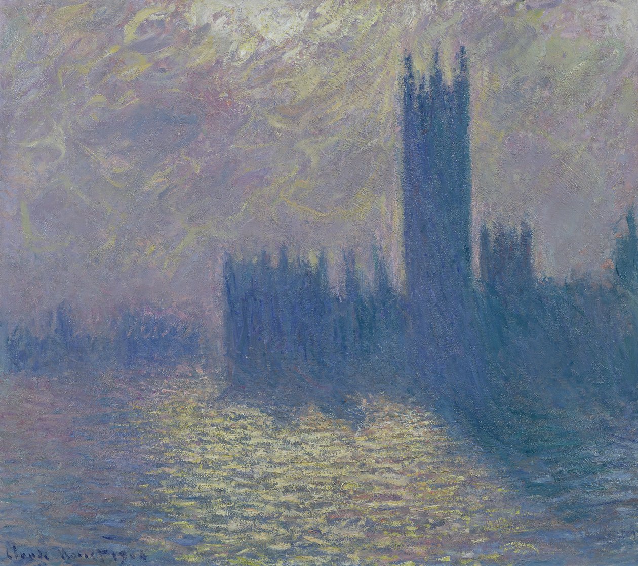 Domy Parlamentu, Burzowe Niebo, 1904 autorstwa Claude Monet