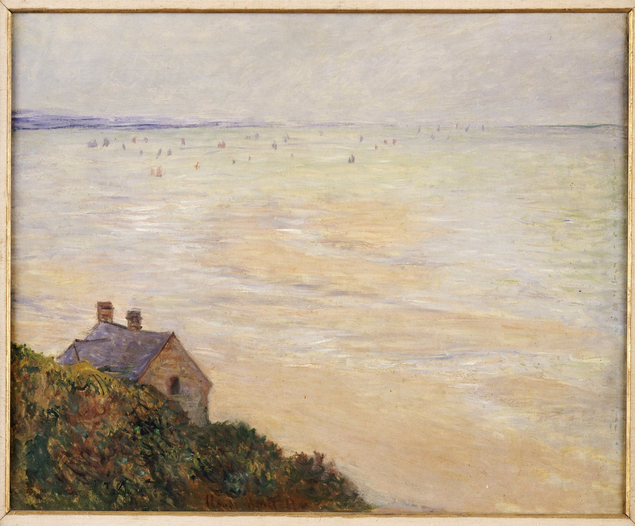 Chata w Trouville, odpływ, 1881 r. autorstwa Claude Monet