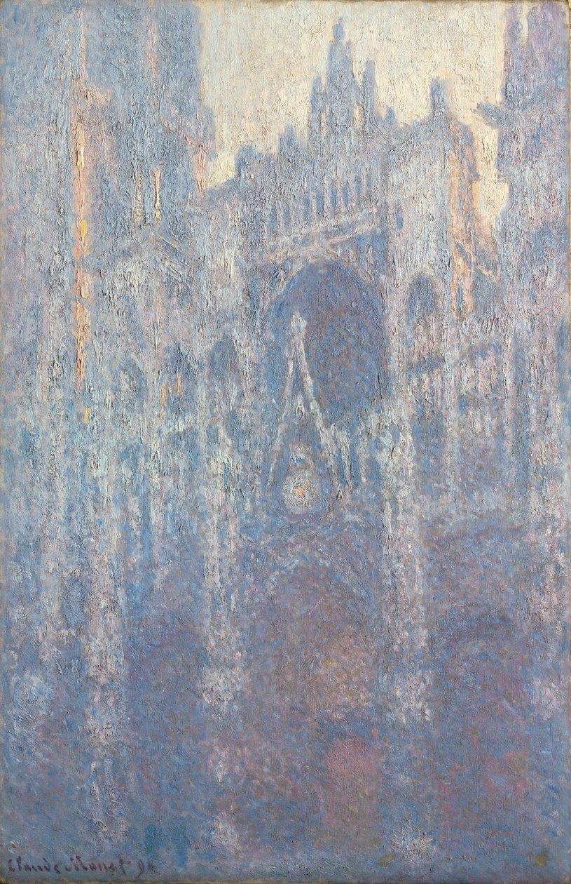 Portal katedry w Rouen w świetle poranka autorstwa Claude Monet