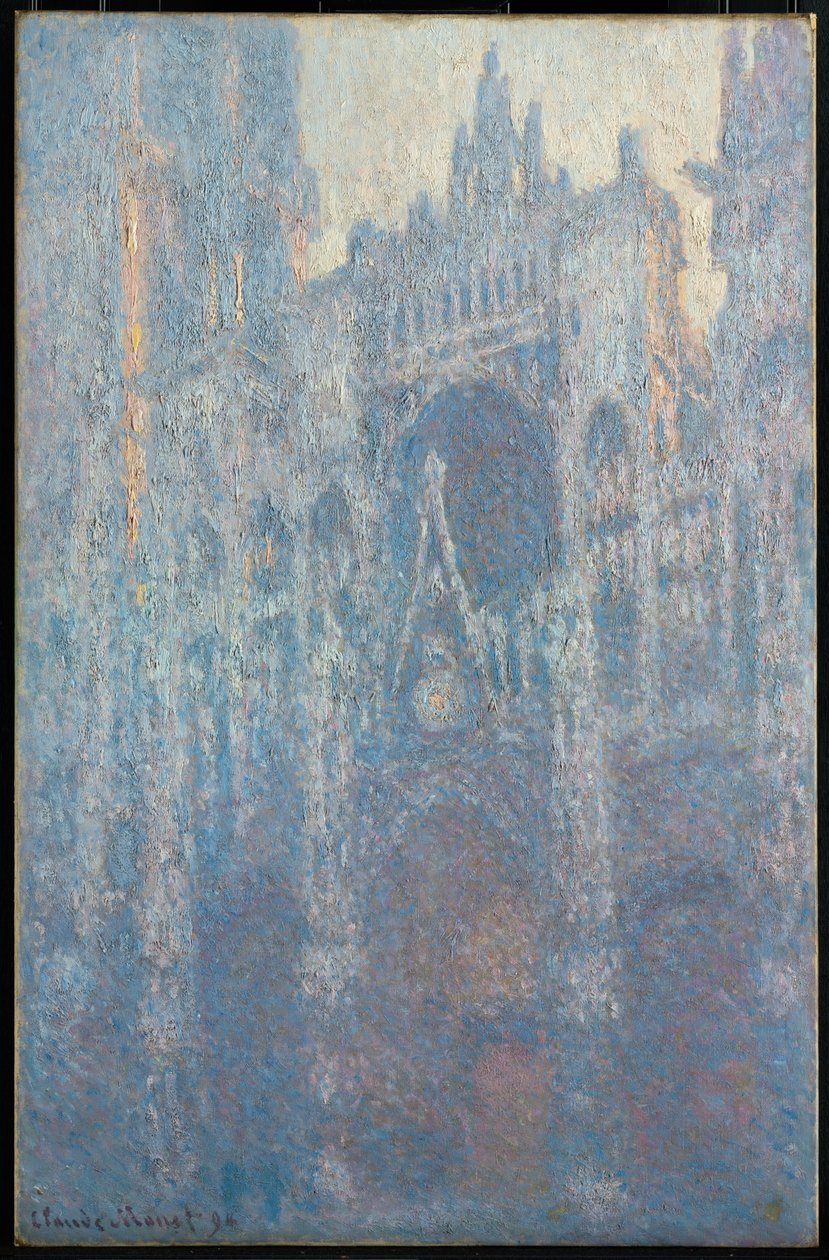 Portal katedry w Rouen w świetle poranka autorstwa Claude Monet