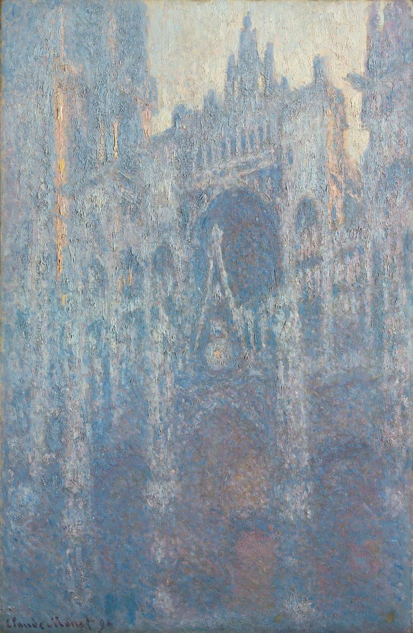 Portal katedry w Rouen w świetle poranka autorstwa Claude Monet