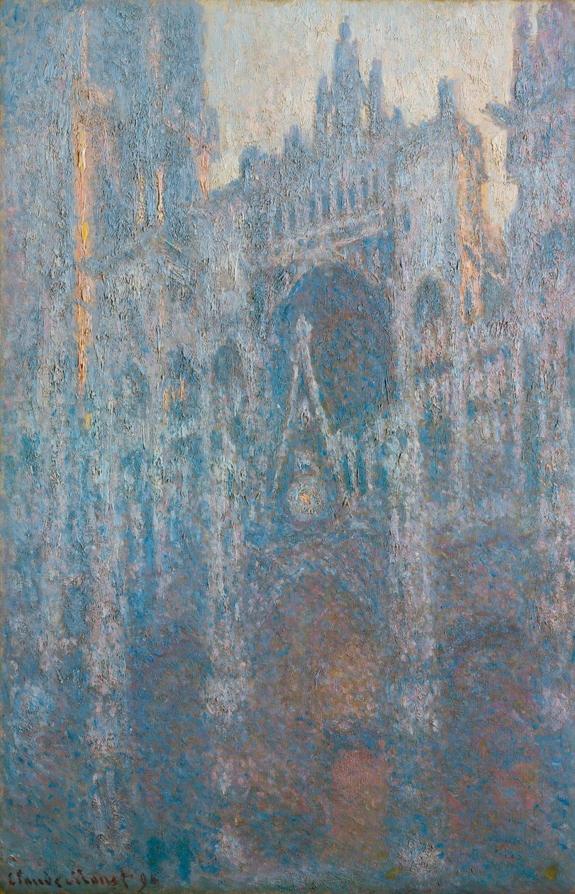 Portal katedry w Rouen w świetle poranka, 1894 r autorstwa Claude Monet