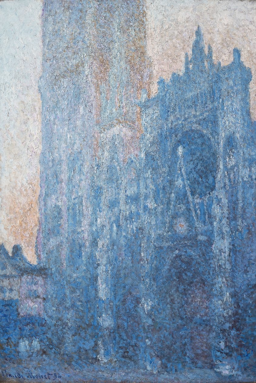 Portal katedry w Rouen w świetle poranka, 1894 autorstwa Claude Monet
