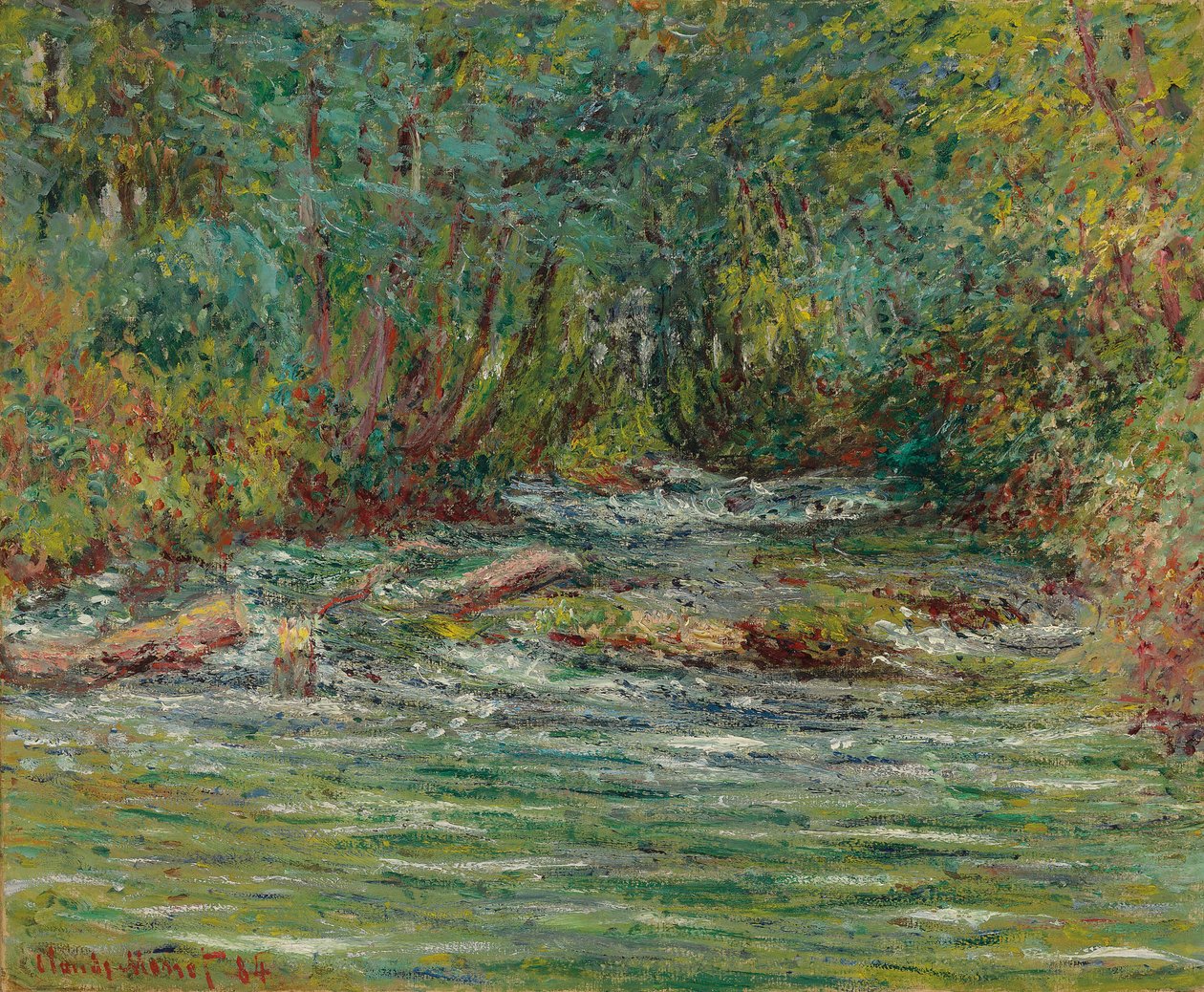 Rzeka Epte w Giverny, lato; Rzeka Epte w Giverny, lato 1884 autorstwa Claude Monet