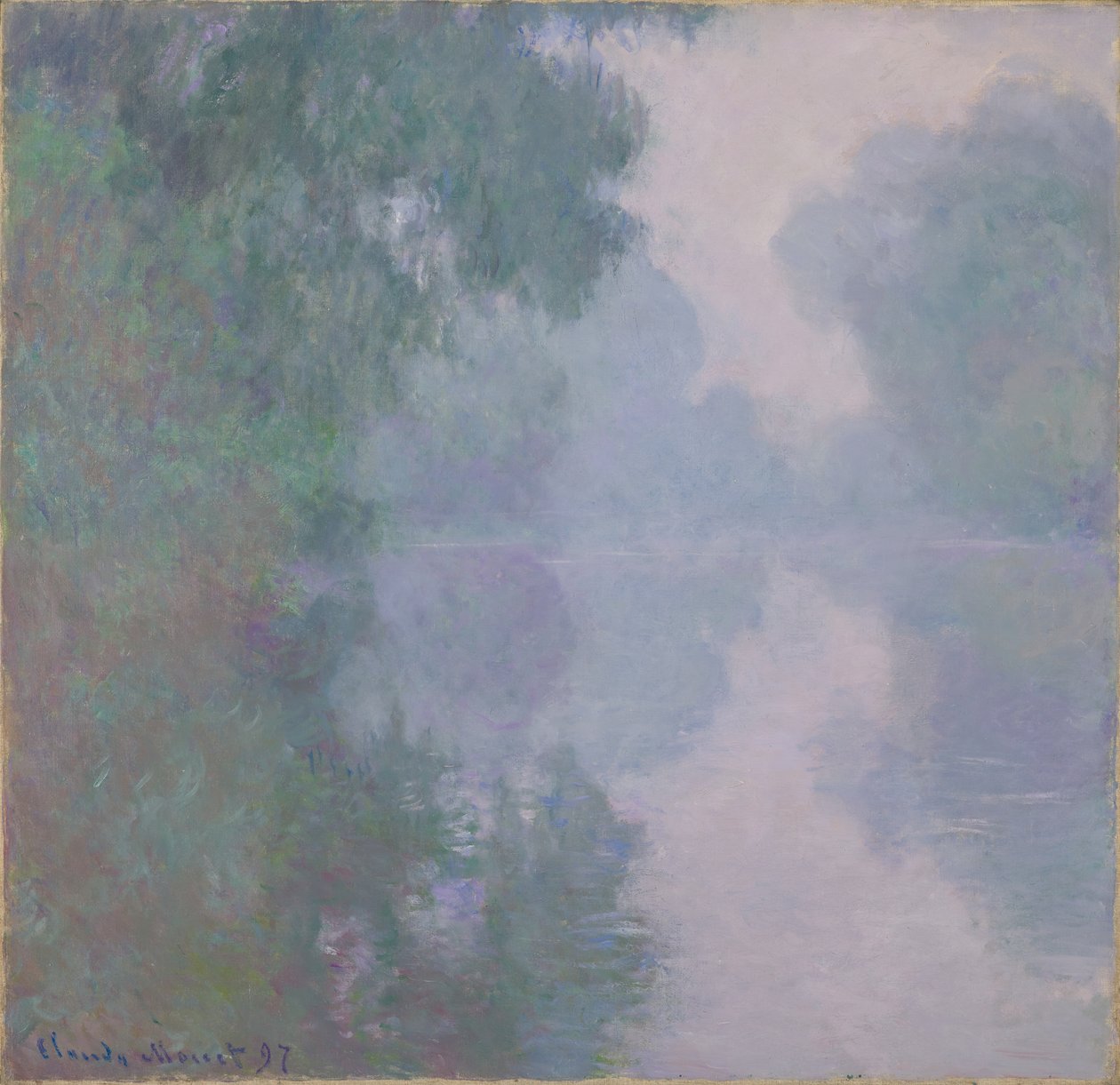 Sekwana w Giverny, poranne mgły, 1897 autorstwa Claude Monet