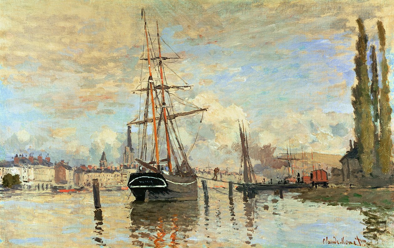 Sekwana w Rouen, 1872 autorstwa Claude Monet