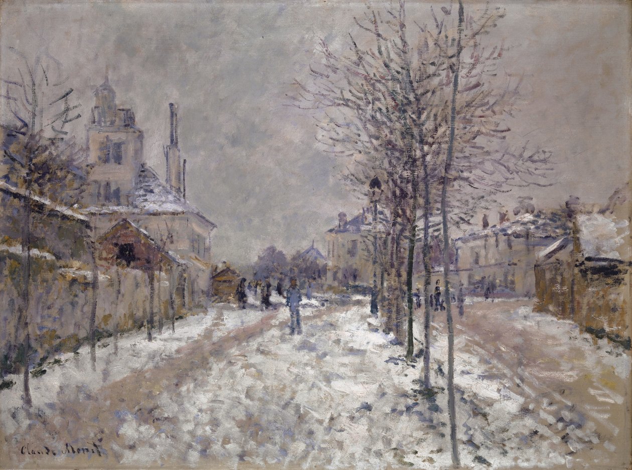 Pokryty śniegiem bulwar Pontoise w Argenteuil, 1875 r autorstwa Claude Monet