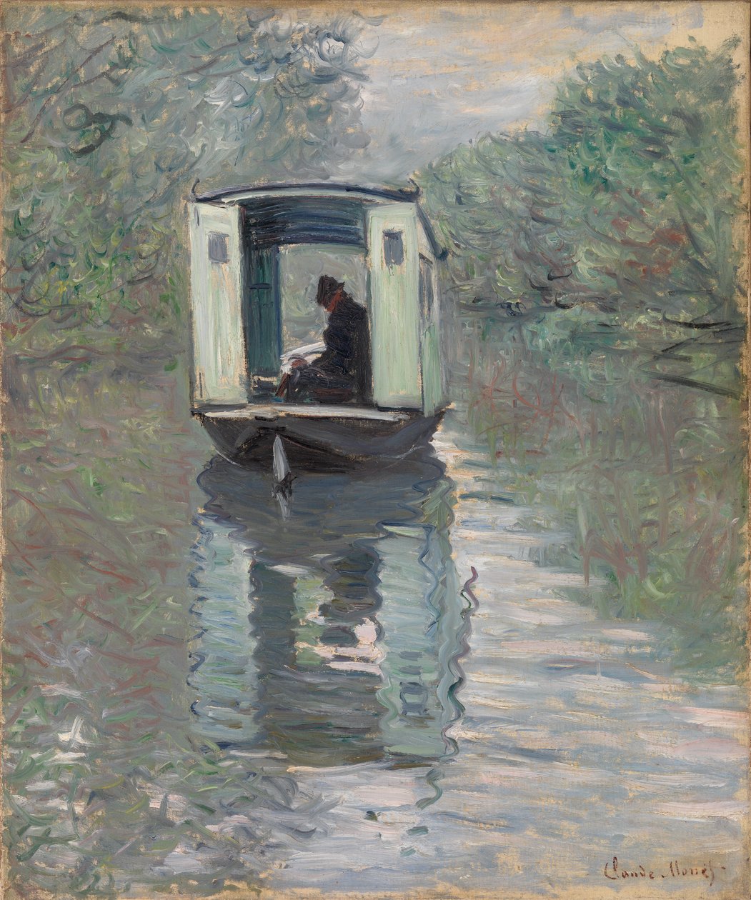 Łódź studyjna (Le Bateau-atelier) autorstwa Claude Monet