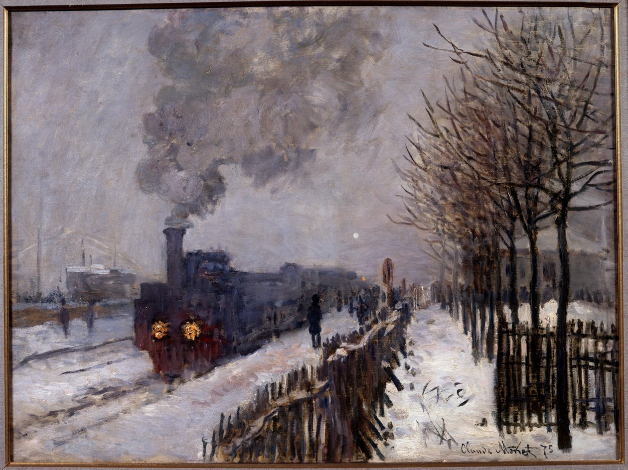 Pociąg w śniegu autorstwa Claude Monet