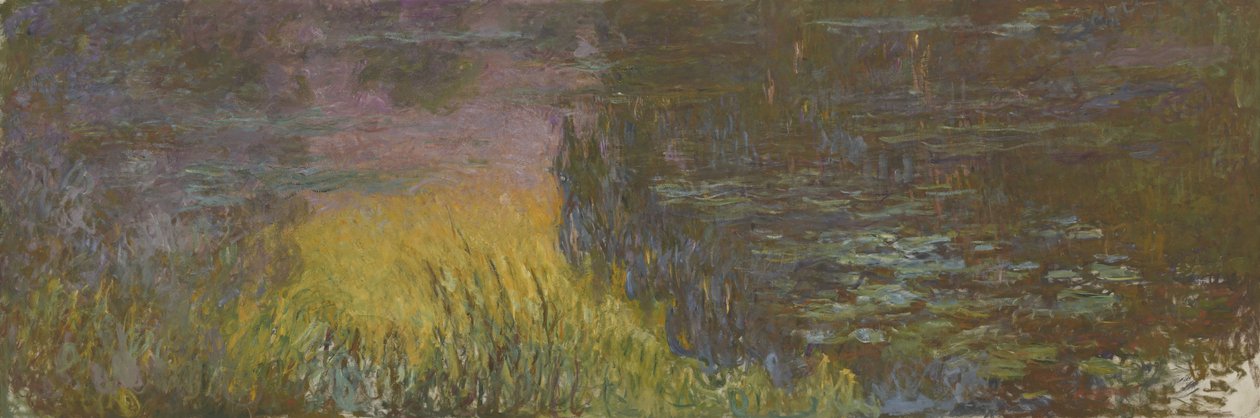 Lilie wodne - zachodzące słońce, 1914-1926 autorstwa Claude Monet