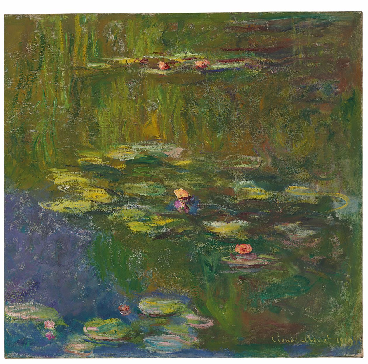 Staw lilii wodnych, 1919 autorstwa Claude Monet