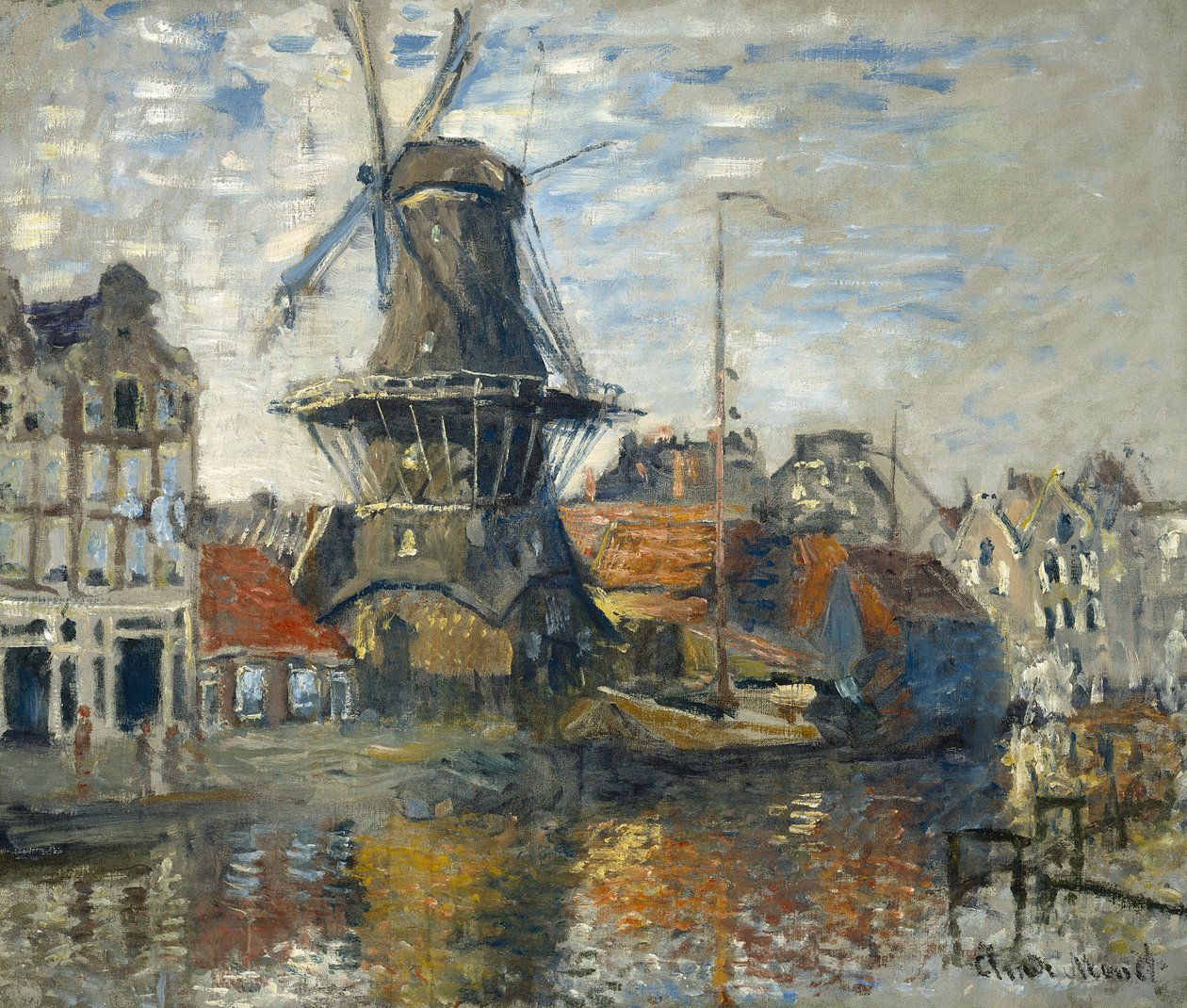 Wiatrak, Amsterdam, 1871 autorstwa Claude Monet