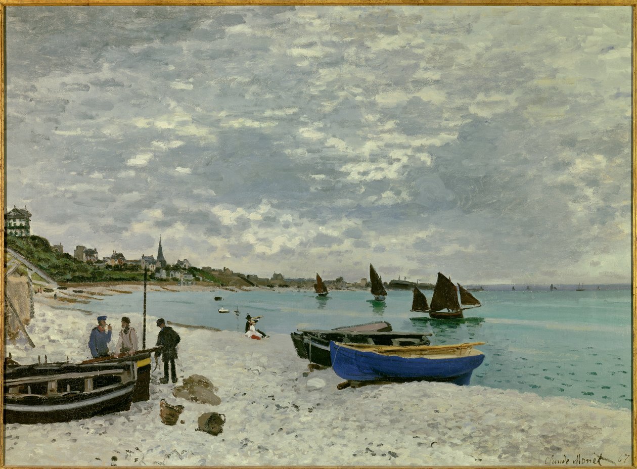 Plaża Sainte Adresse autorstwa Claude Monet