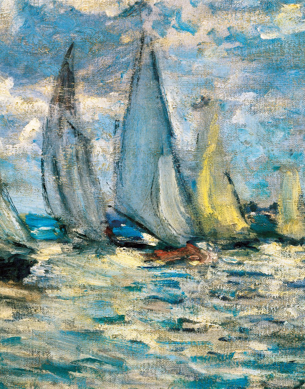 Łodzie lub regaty w Argenteuil (detal) ok. 1874 r. autorstwa Claude Monet
