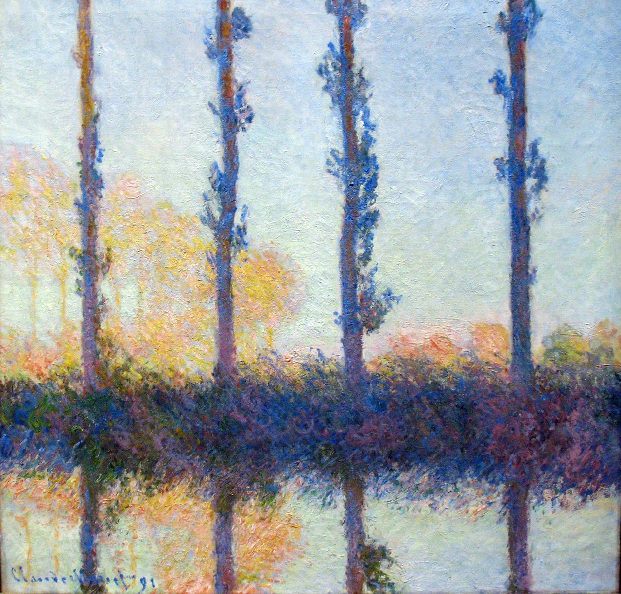 Cztery drzewa autorstwa Claude Monet