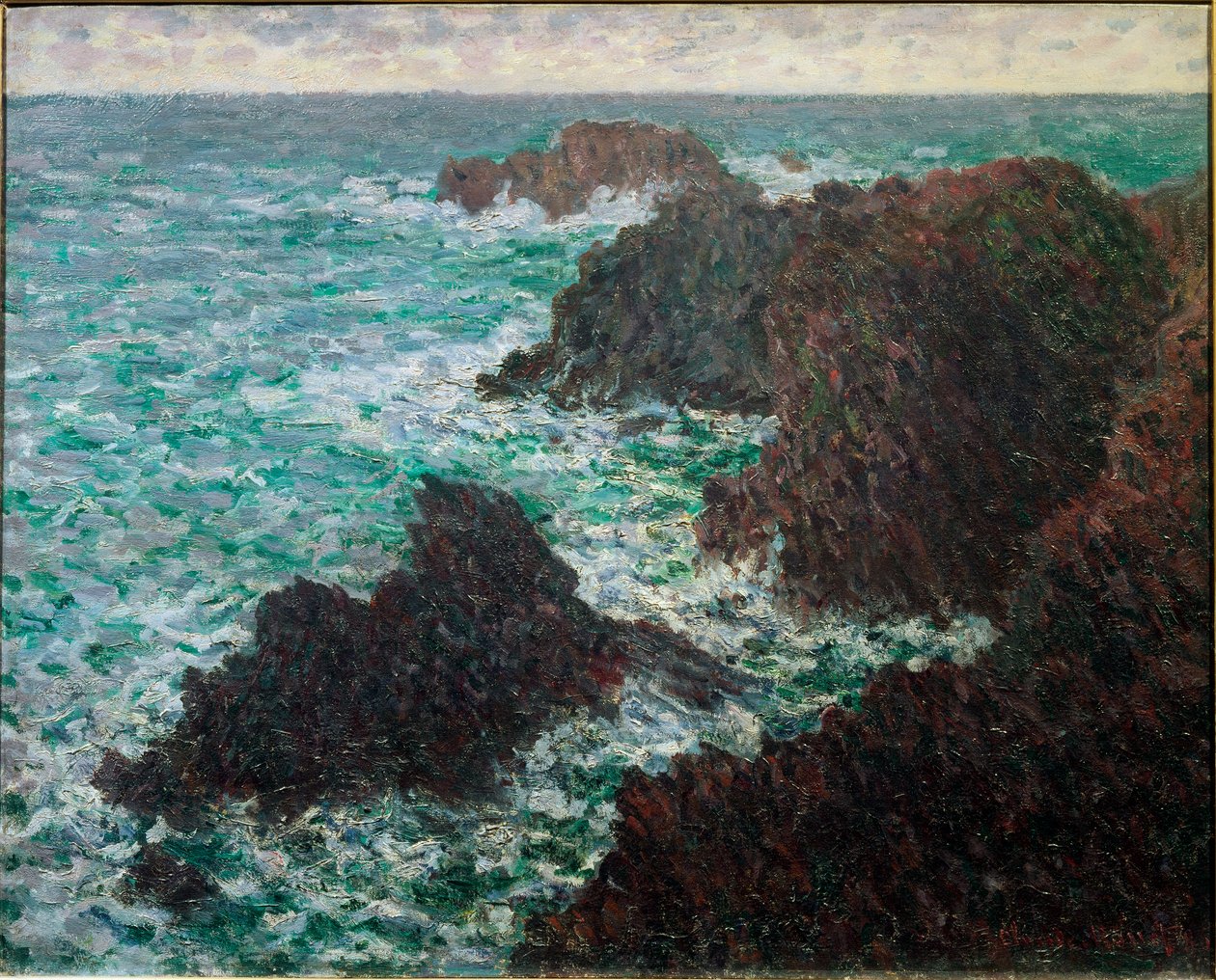 Skały Belle-Ile, dzikie wybrzeże autorstwa Claude Monet