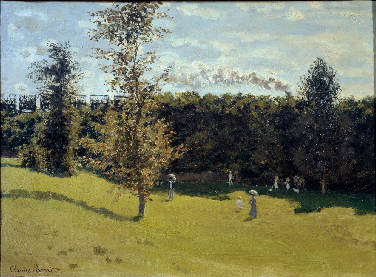 Pociąg na wsi, ok. 1870 (olej na płótnie) autorstwa Claude Monet