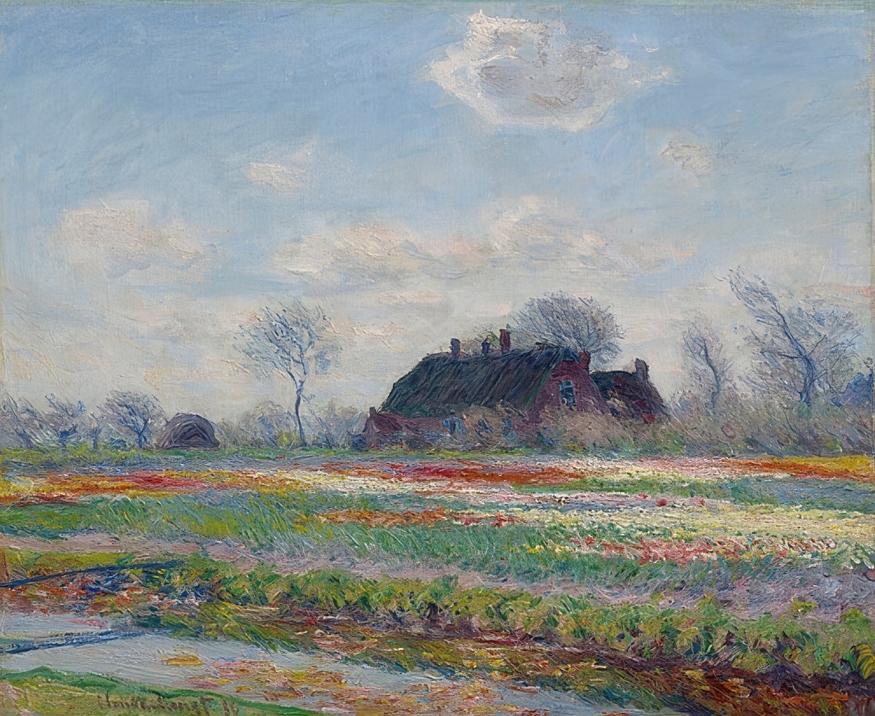 Pole tulipanów w Sassenheim. 1886 autorstwa Claude Monet