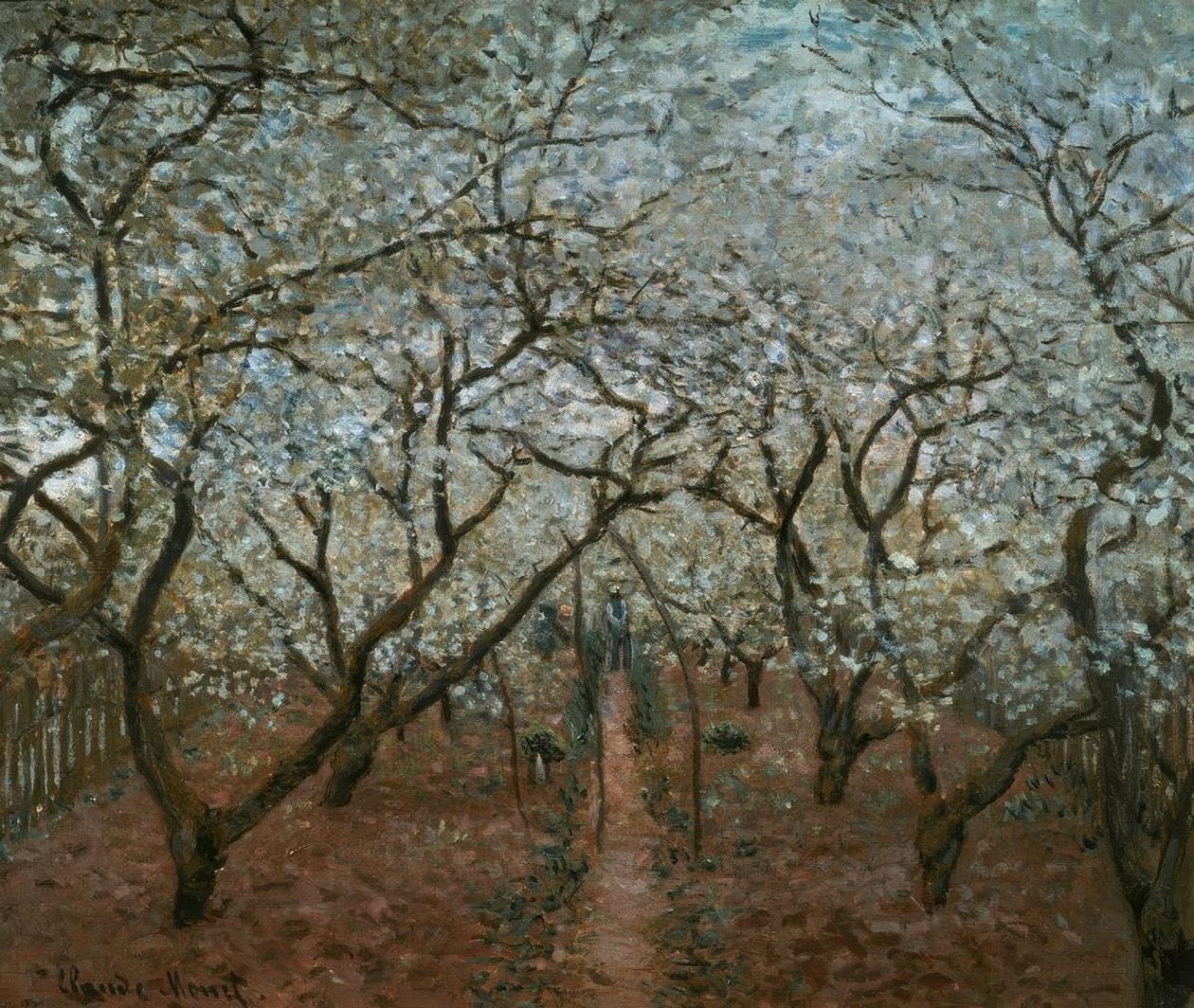Kwitnący sad, Vétheuil autorstwa Claude Monet