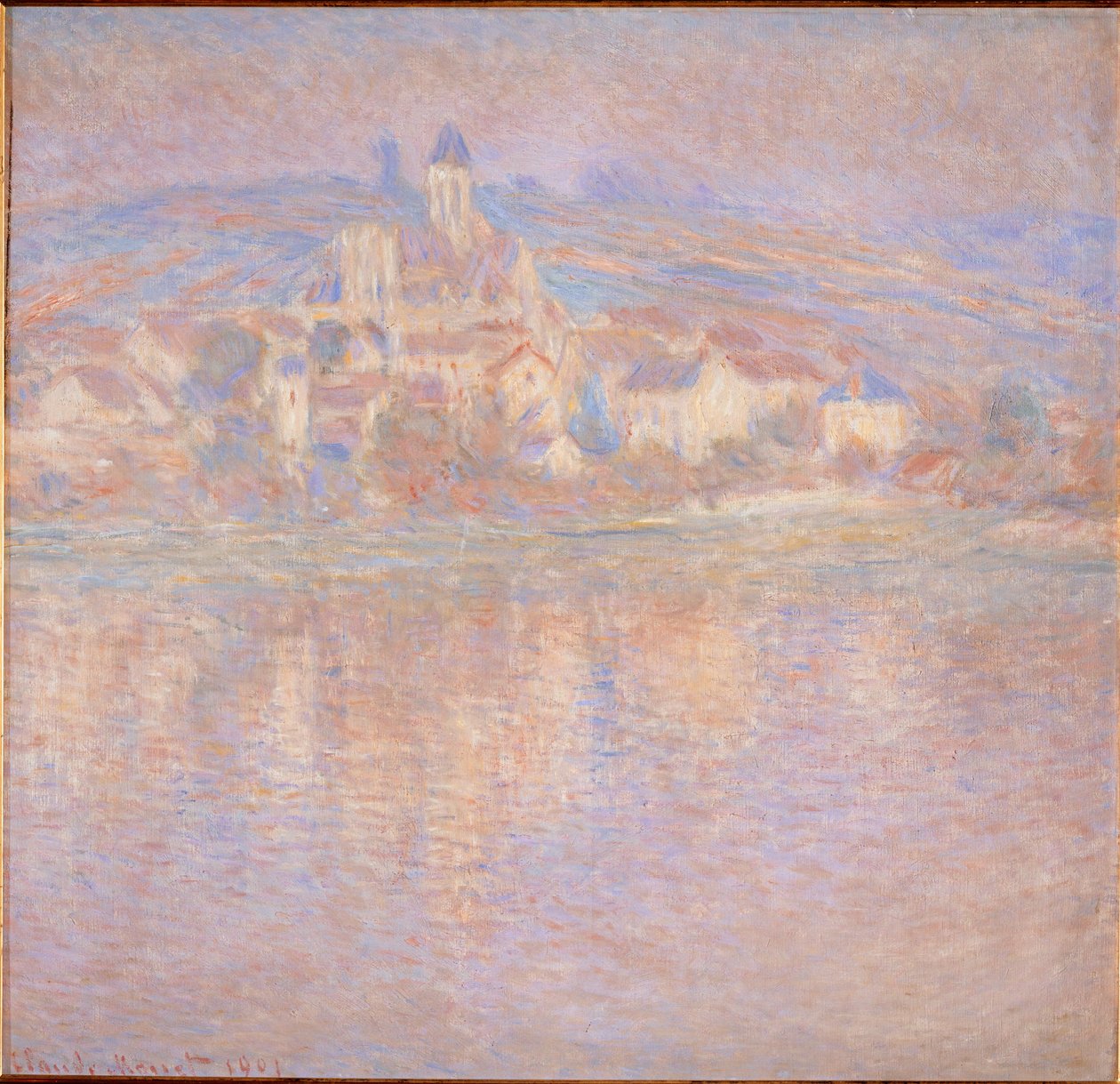 Vetheuil, zachód słońca (obraz na płótnie) autorstwa Claude Monet