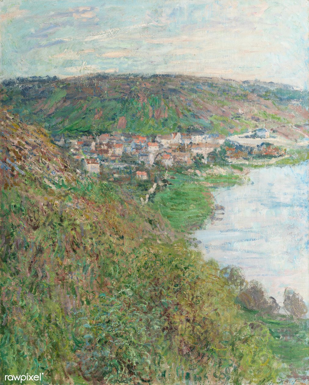 Widok na Vétheuil autorstwa Claude Monet