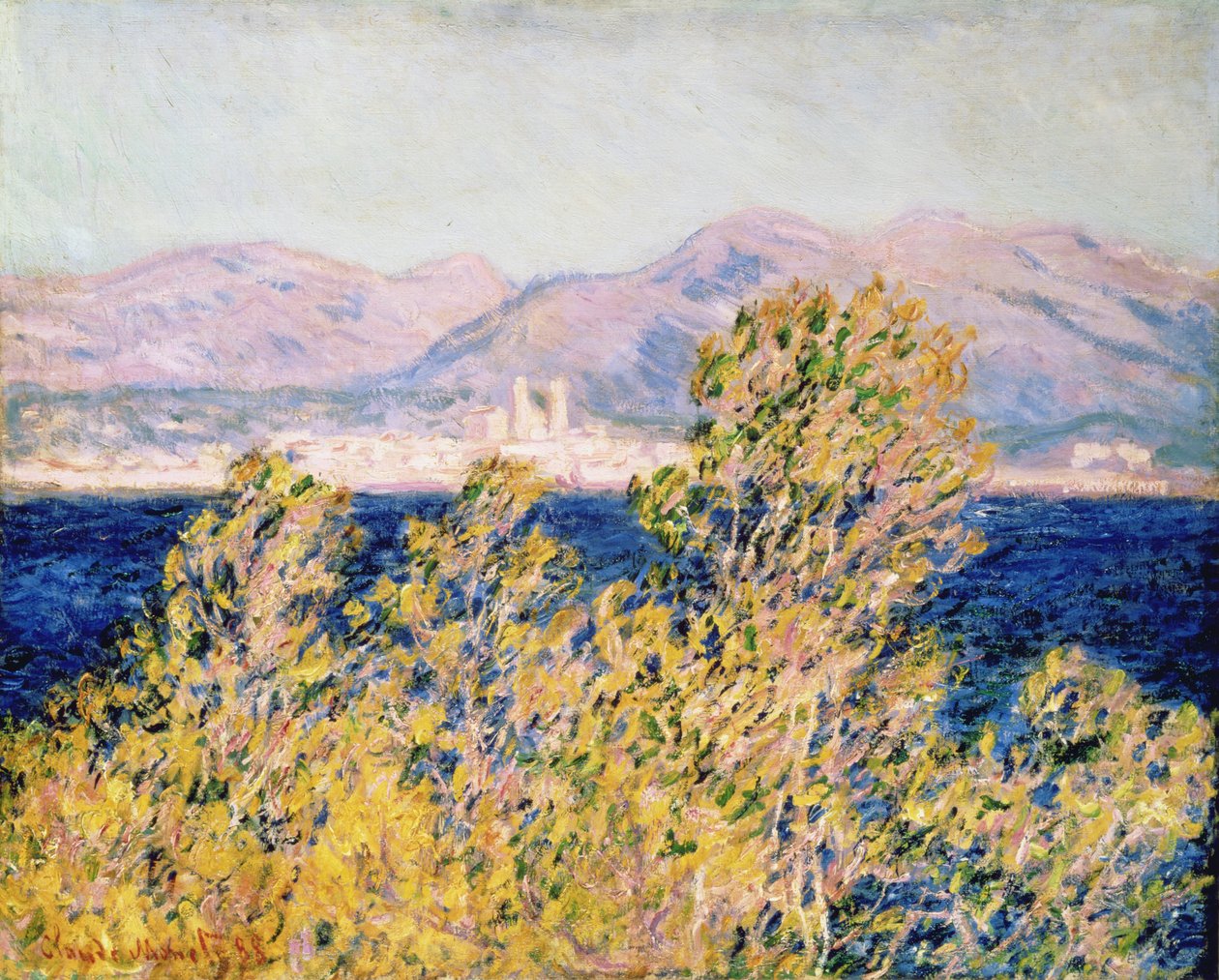Widok na Cap d"Antibes z podmuchem mistral, 1888 r. autorstwa Claude Monet
