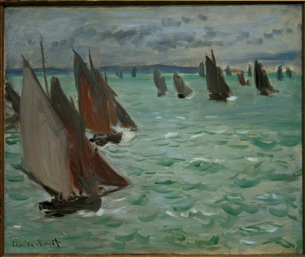 Żaglówki na morzu autorstwa Claude Monet